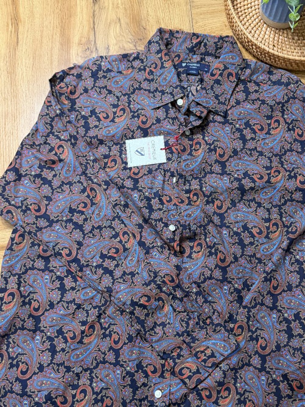 Mens Cremieux paisley button down